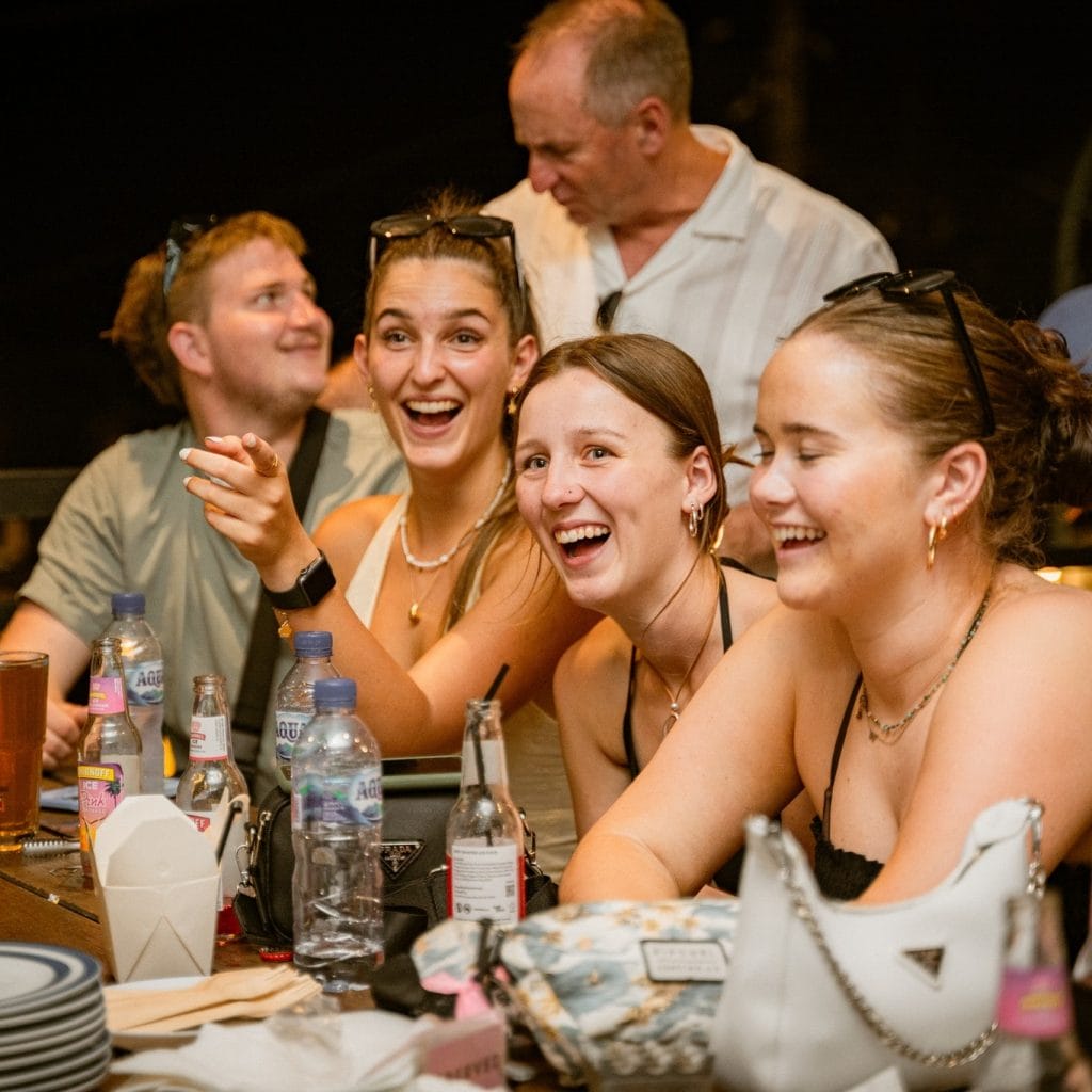 Friends enjoying a night out at Pavilion Surf Club
