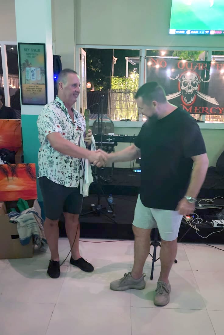 Pavilion Surf Club community sponsorship presentation in Legian